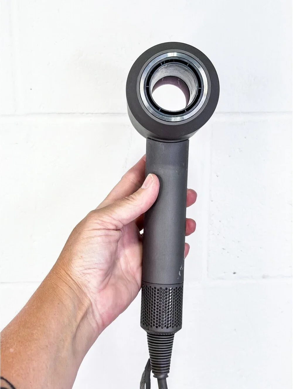 Dyson Supersonic Hair Dryer HD01 Gray and Pink with Styling Flyaway Attachment